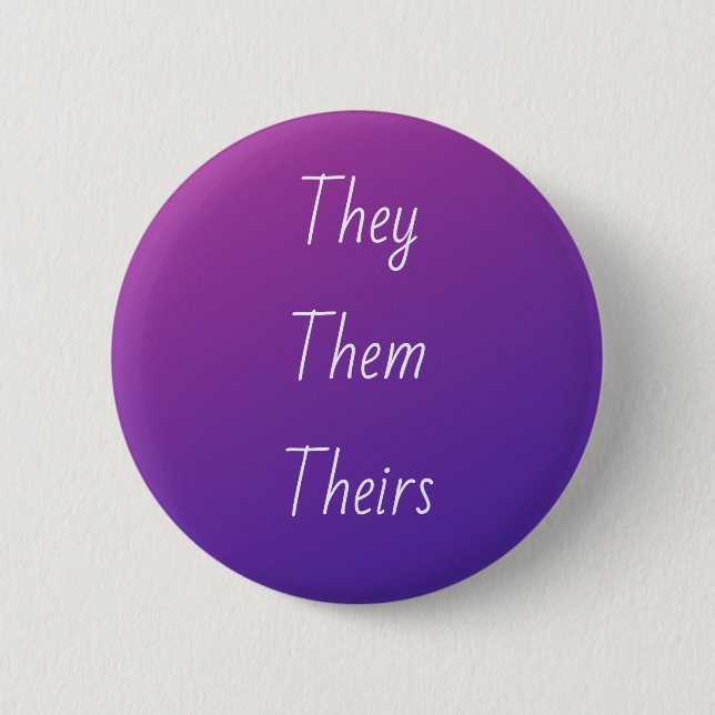 Bóton Redondo 5.08cm Gradient pronoun pin (They/them/theirs) (Frente)