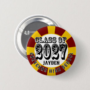 Bóton Redondo 5.08cm Graduação da Turma de 2027 Ocidental