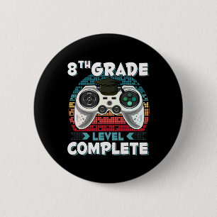 Bóton Redondo 5.08cm Graduação do 8º Grau Nível Completo Gamer 8º Gradu
