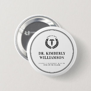 Bóton Redondo 5.08cm Graduação Personalizada da Faculdade de Medicina M