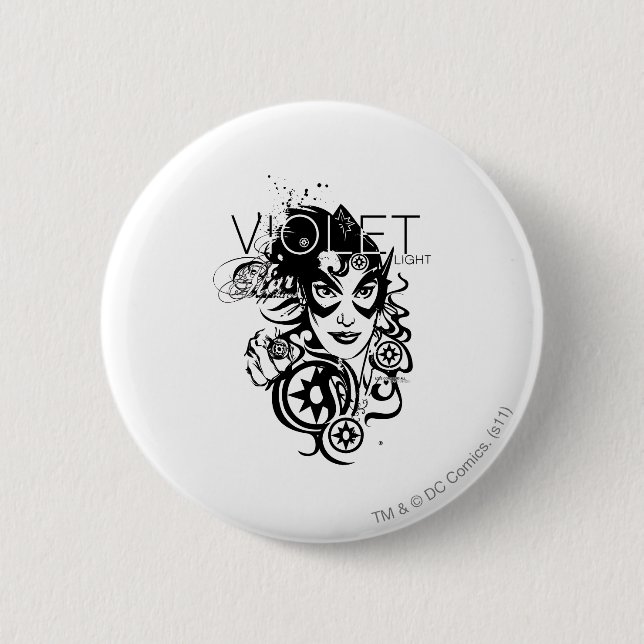 Bóton Redondo 5.08cm Gráfico 4 da safira de estrela (Frente)