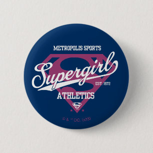 Bóton Redondo 5.08cm Gráfico de atletismo da Supergirl Metropolis