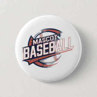 Bóton Redondo 5.08cm Gráfico de Baseball Mascot