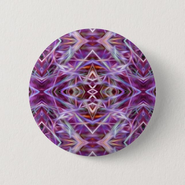 Bóton Redondo 5.08cm Gráfico Rosa Mandala (Frente)