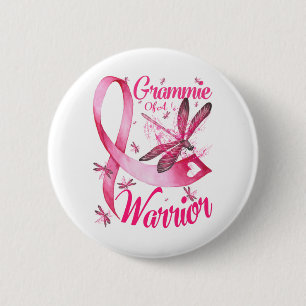 Bóton Redondo 5.08cm Gramímio De Um Cancer Da Mama Dragonfly De Guerrei