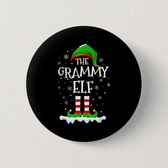 Bóton Redondo 5.08cm Grammy Elf Squad Xmas Family Matching Group Christ (Frente)