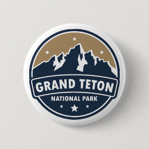 Bóton Redondo 5.08cm Grand Teton National Park Round Emblem
