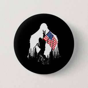 Bóton Redondo 5.08cm Grande Camisa de Pé Grande Bandeira Americana Patr