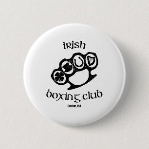Bóton Redondo 5.08cm Grande Clube de Boxe Irlandês Boston Fighting Pub