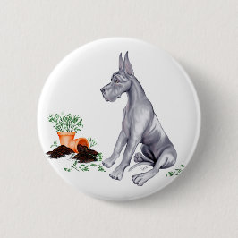 Bóton Redondo 5.08cm Grande Dane Naughn Azul