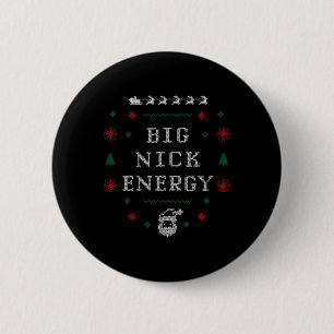 Bóton Redondo 5.08cm Grande Energia Nick Divertido Xmas Natal Férias Ho