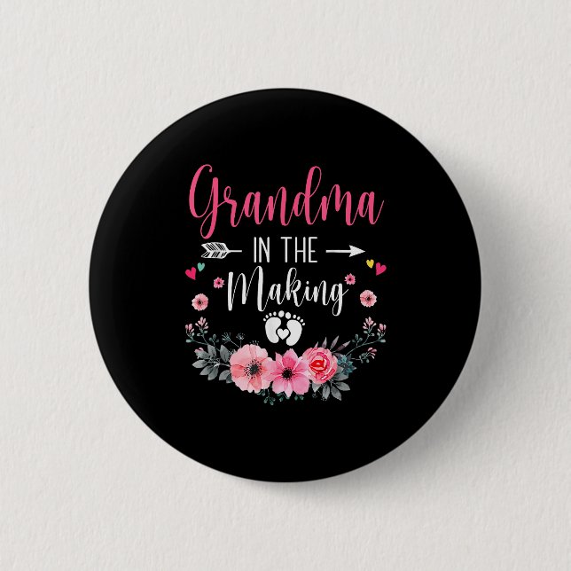 Bóton Redondo 5.08cm Grandma In The Making Vitro Fertilization Pregnanc (Frente)