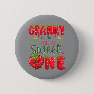 Bóton Redondo 5.08cm Granny Of The Berry Sweet One 1st Birthday