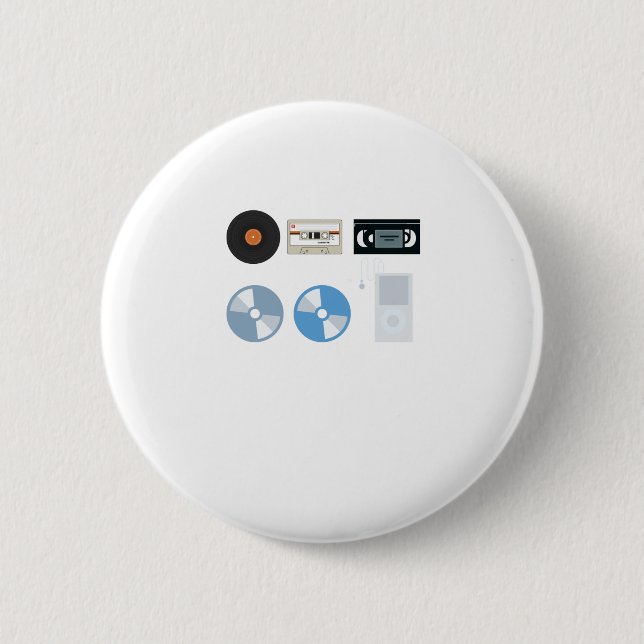 Bóton Redondo 5.08cm Gravar em design MP3 (Frente)