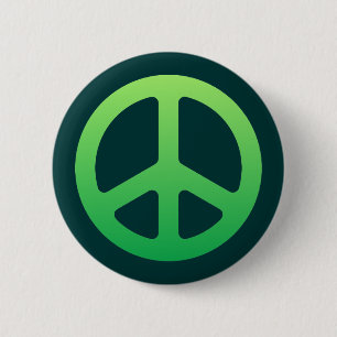 Bóton Redondo 5.08cm Green Peace Sign