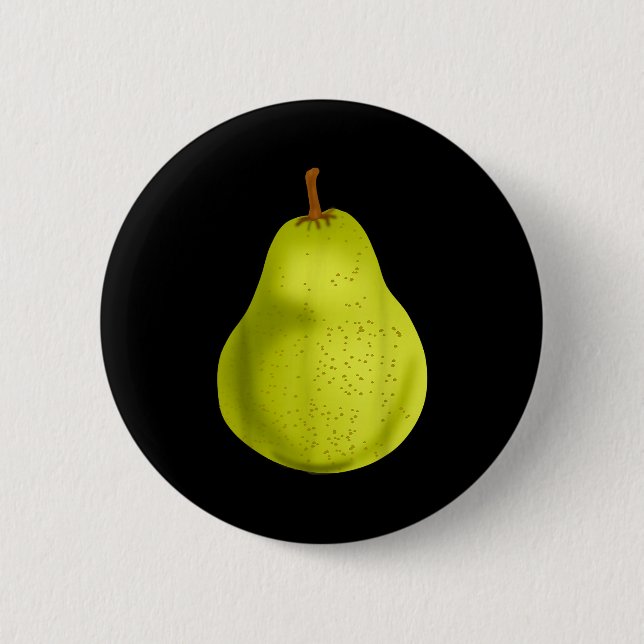 Bóton Redondo 5.08cm Green Pear Funny Fruit Costume  (Frente)