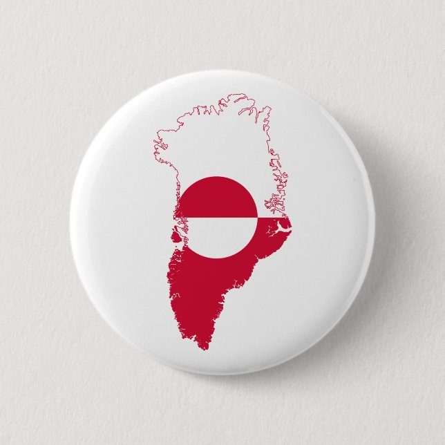 Bóton Redondo 5.08cm Greenland- flag in country T-Shirt (Frente)