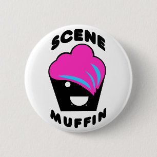Bóton Redondo 5.08cm Greg o muffin da cena