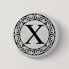 Bóton Redondo 5.08cm Grego - Letra alfabética chi