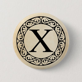 Bóton Redondo 5.08cm Grego - Letra alfabética chi