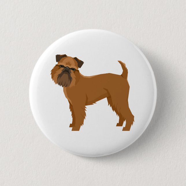 Bóton Redondo 5.08cm Griffon Bruxellois (Frente)