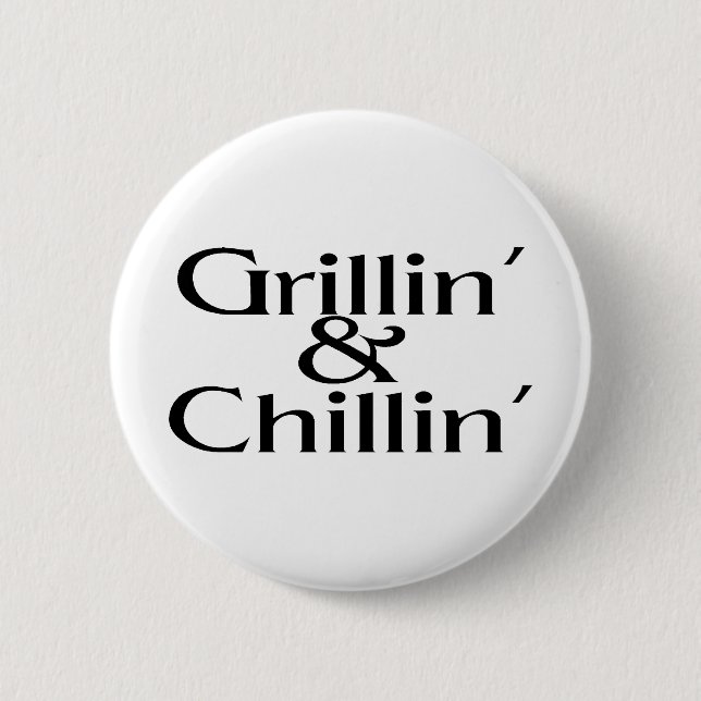 Bóton Redondo 5.08cm Grillin e Chillin (Frente)
