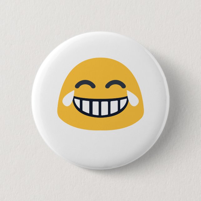 Bóton Redondo 5.08cm Grinning Joy Emoji (Frente)
