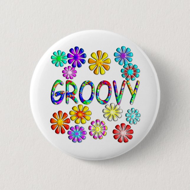 Bóton Redondo 5.08cm Groovy (Frente)