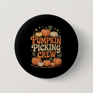 Bóton Redondo 5.08cm Groovy Pumpkin Cking Equipe de Correspondência Fam