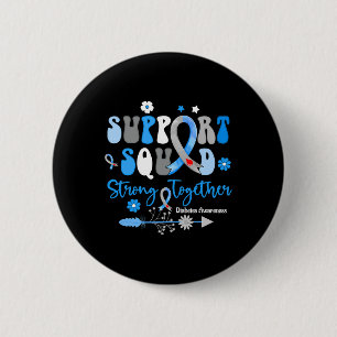 Bóton Redondo 5.08cm Groovy Support Squad Ribbon T1d Sensibilização par