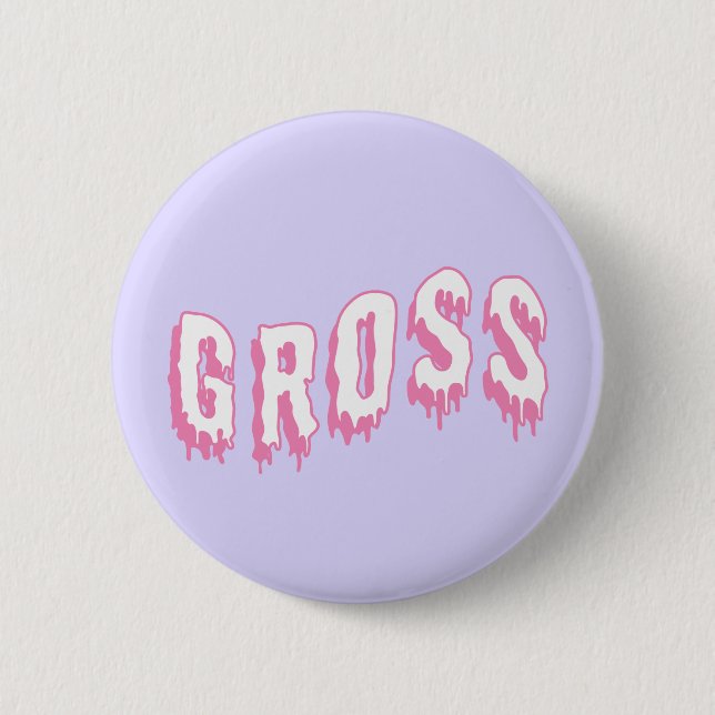 Bóton Redondo 5.08cm "Gross" Pastel Goth Button (Frente)