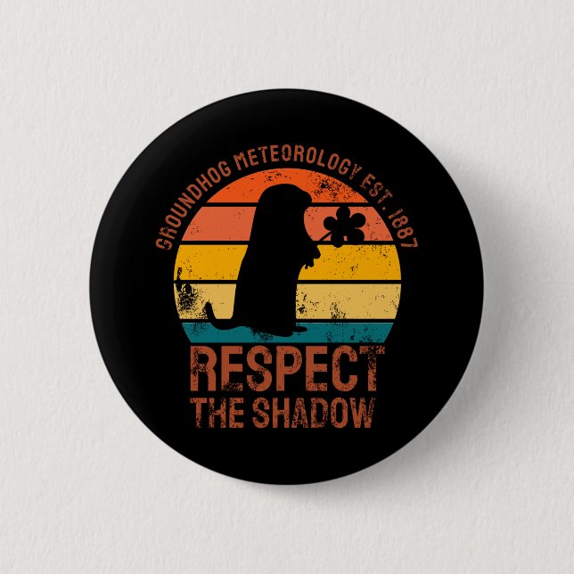 Bóton Redondo 5.08cm Groundhog Meteorology Est. 1887 (Frente)