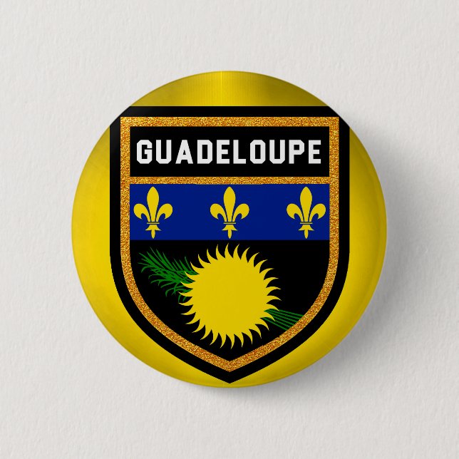 Bóton Redondo 5.08cm Guadeloupe Flag (Frente)