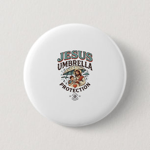 Bóton Redondo 5.08cm Guarda-Chuva Jesus Proteção Guarda-Chuva Jesus Pro