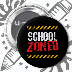Bóton Redondo 5.08cm Guarda de passagem da Escola de Trânsito Zonado da