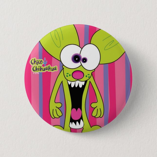 Bóton Redondo 5.08cm Guauu da chihuahua de Chico (Frente)