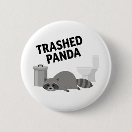 Bóton Redondo 5.08cm Guaxinim Bêbado Engraçado Funny Drunk Racoon
