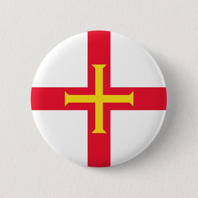 Bóton Redondo 5.08cm Guernsey Flag (Frente)