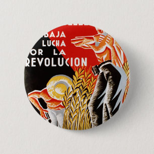 Bóton Redondo 5.08cm Guerra civil espanha de 1936 CNT-FAI original post