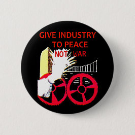 Bóton Redondo 5.08cm Guerra da paz não - botão