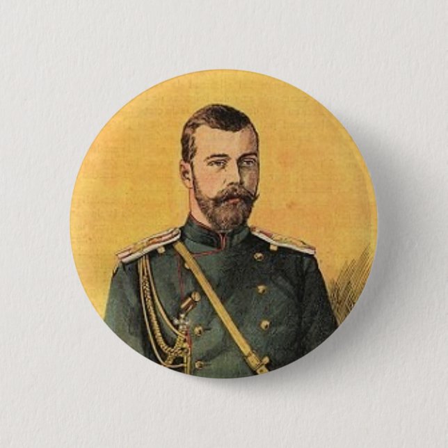 Bóton Redondo 5.08cm Guerre Russo-Japonaise vol 01 - czar Nicholas 001 (Frente)