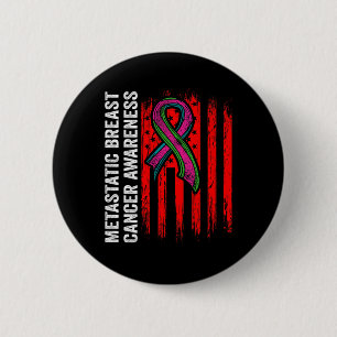 Bóton Redondo 5.08cm Guerreiro Metastático de Consciência do Cancer da