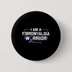 Bóton Redondo 5.08cm Guerreiro Roxo Da Fibromialgia