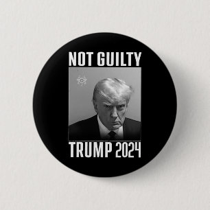 Bóton Redondo 5.08cm Guilty Trump 2024 Não Votar Novamente 2024 Anti Tr