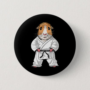 Bóton Redondo 5.08cm Guiné Pig Karate Ninja Jiu-jitsu Taekwondo Martia
