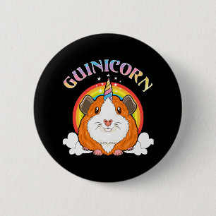 Bóton Redondo 5.08cm Guinicorn Guiné Pig Unicorn Costume