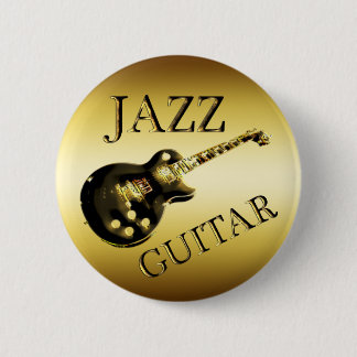 BÓTON REDONDO 5.08CM GUITARRA DOURADO DO JAZZ