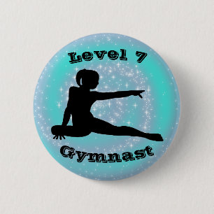 Bóton Redondo 5.08cm Gymnast Nível 7 - Botão Girls Gymnastics (ginástic