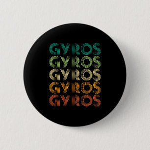 Bóton Redondo 5.08cm Gyros Grécia Pé Grego Malaka