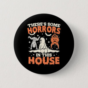 Bóton Redondo 5.08cm Há alguns horrores nesta Casa, Pumpkin Ghost H
